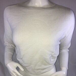 Womens Joan Vass Long-sleeved Sweater Blouse Size XS